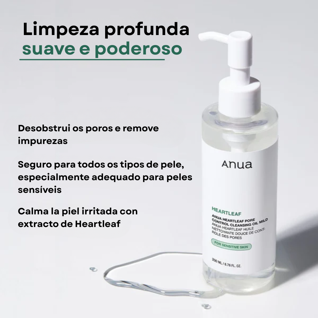 Óleo de Limpeza Anua Suave para Poros Heartleaf