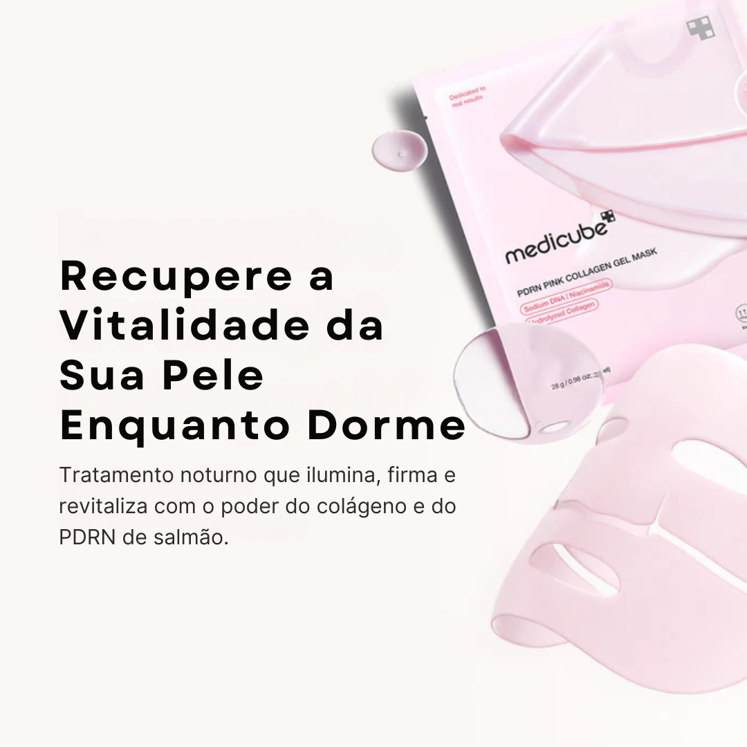 Medicube Máscara Facial de Colágeno Rosa com PDRN | KIT com 4