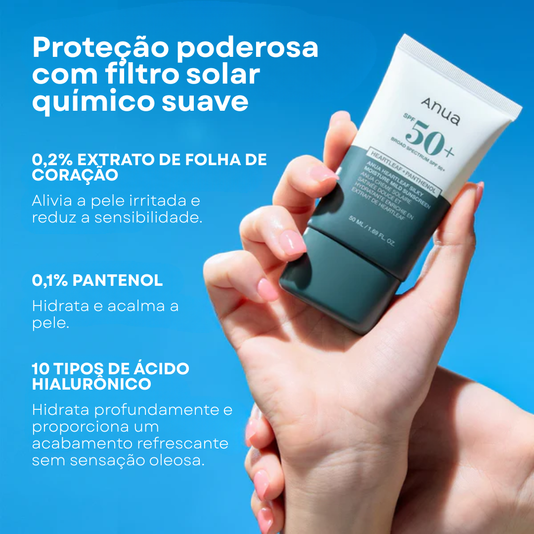 Protetor Solar Anua Suave e Hidratante Heartleaf Silky