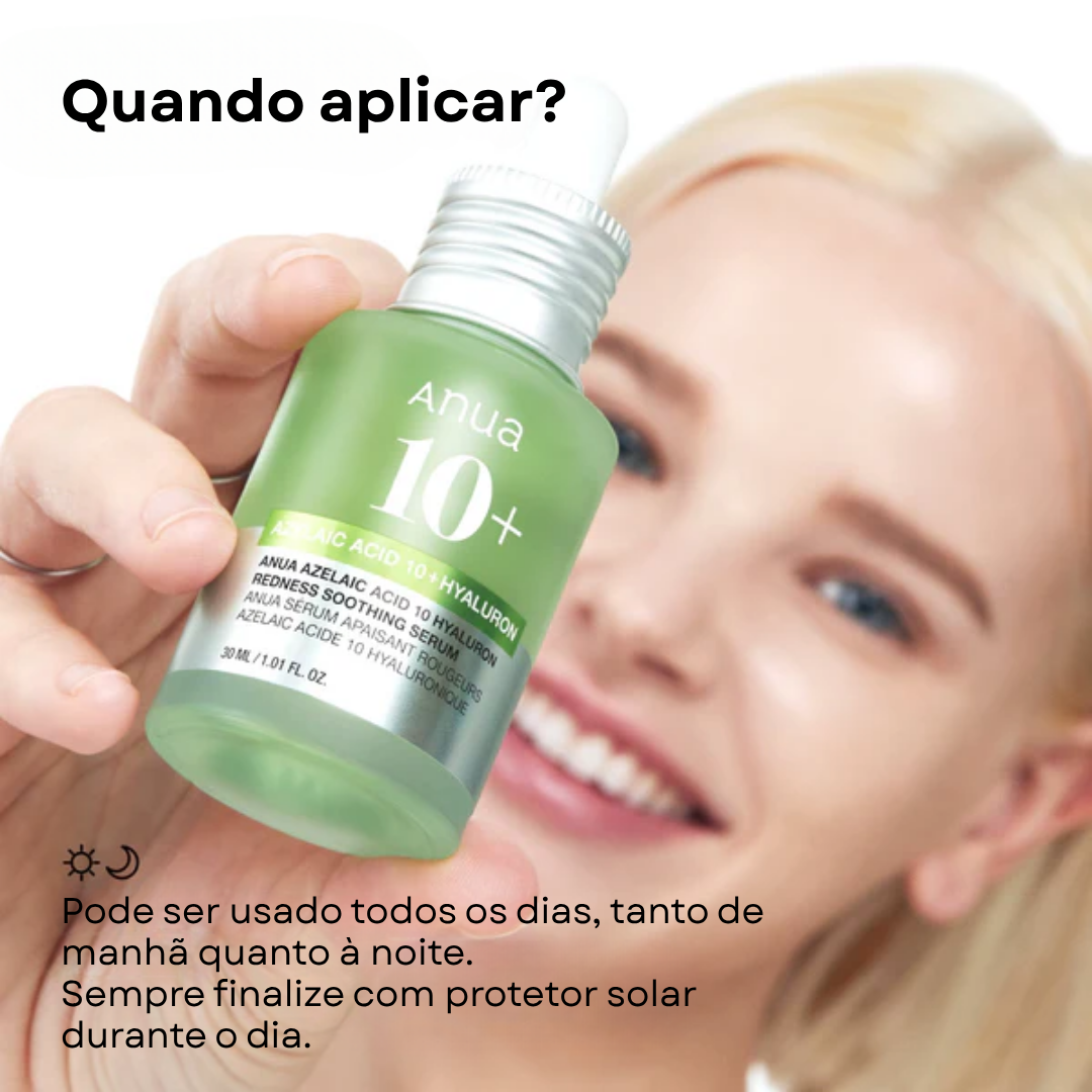 Sérum Anua Calmante com Ácido Azelaico 10% e Ácido Hialurônico