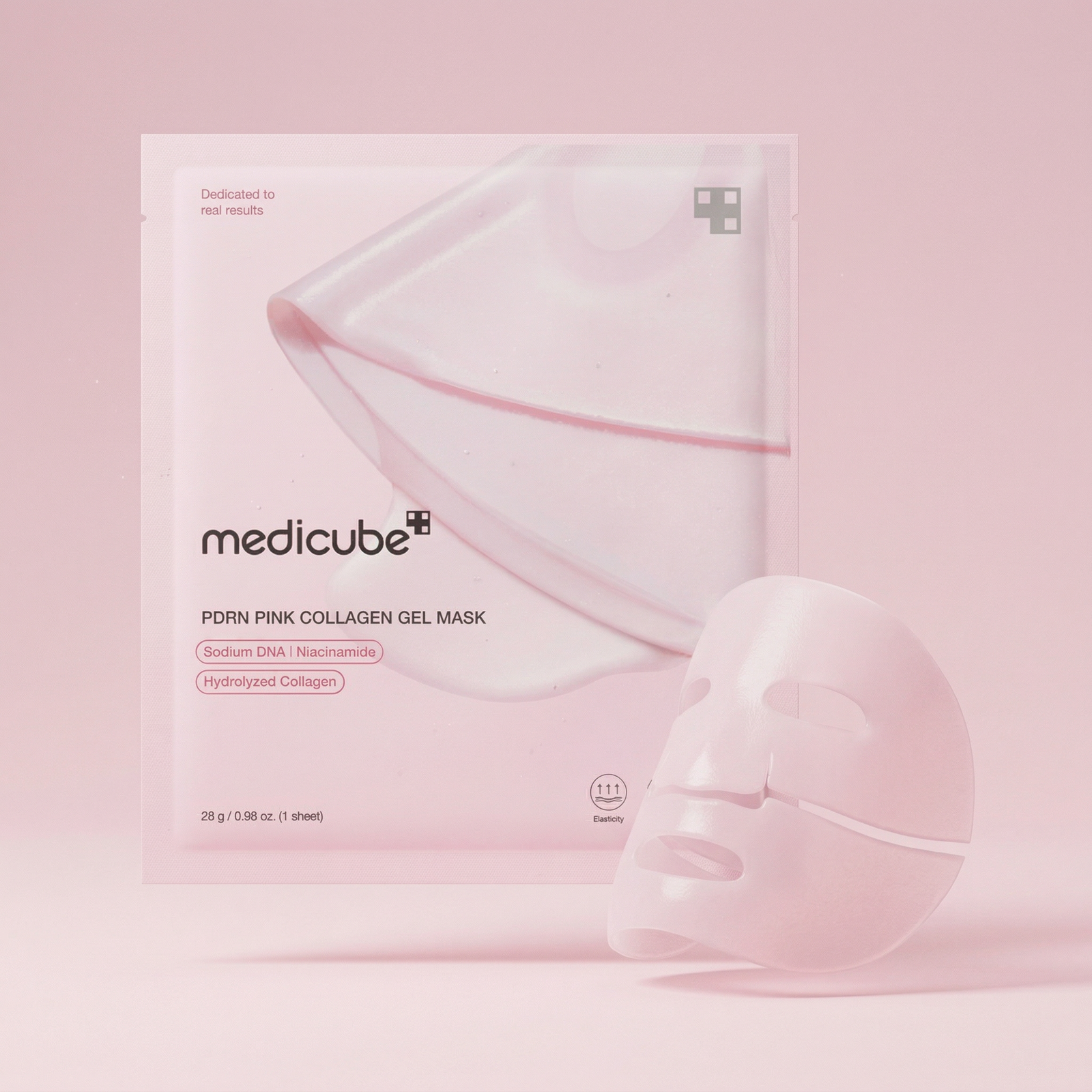 Medicube Máscara Facial de Colágeno Rosa com PDRN | KIT com 4