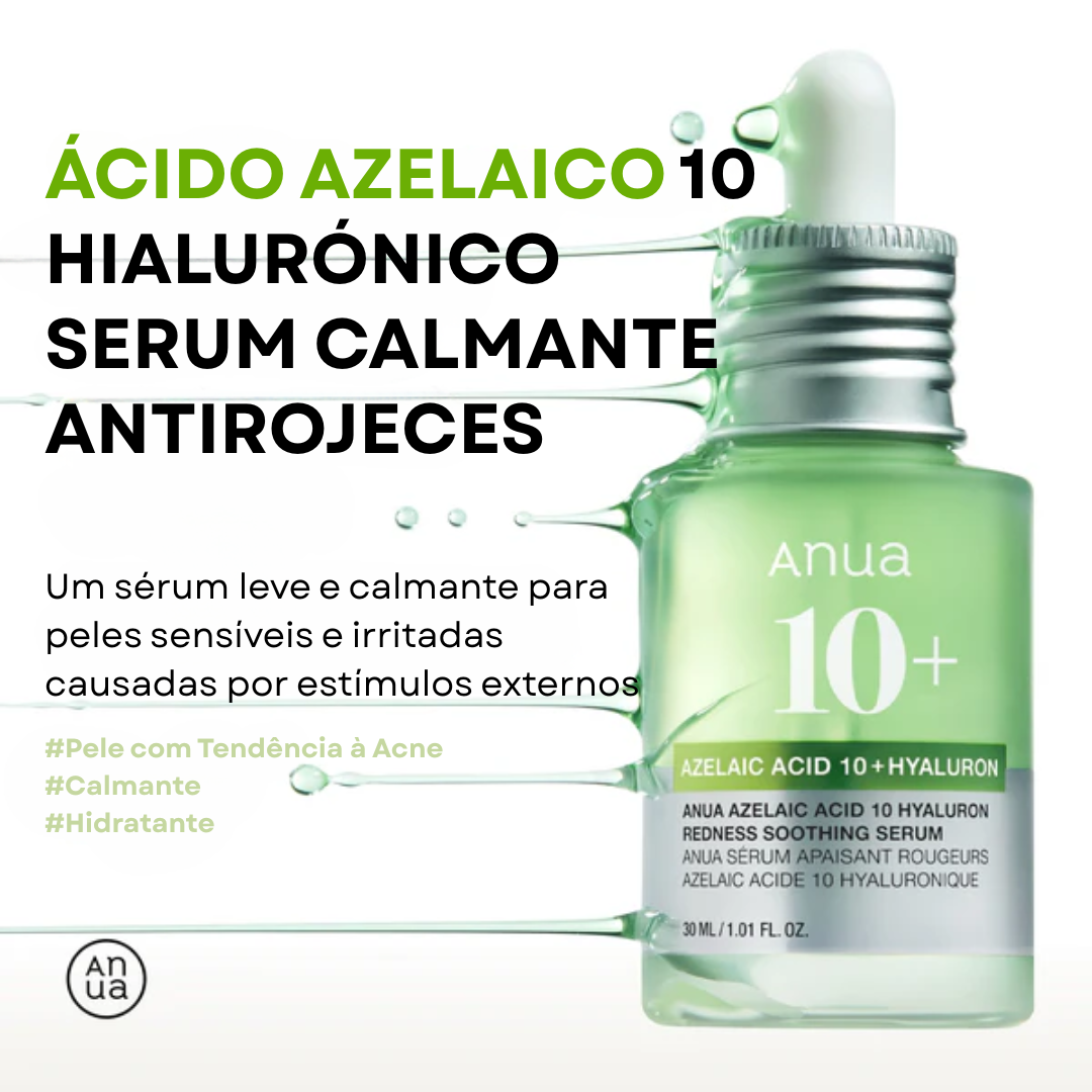 Sérum Anua Calmante com Ácido Azelaico 10% e Ácido Hialurônico