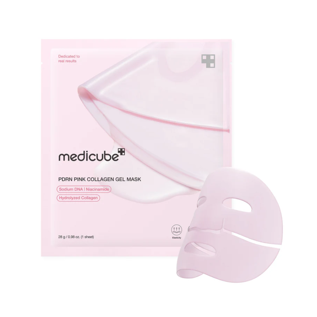 Medicube Máscara Facial de Colágeno Rosa com PDRN | KIT com 4