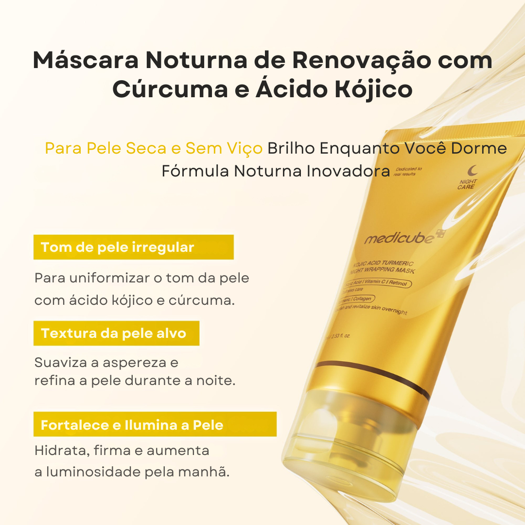Medicube Máscara Facial Noturna com Ácido Kójico e Cúrcuma