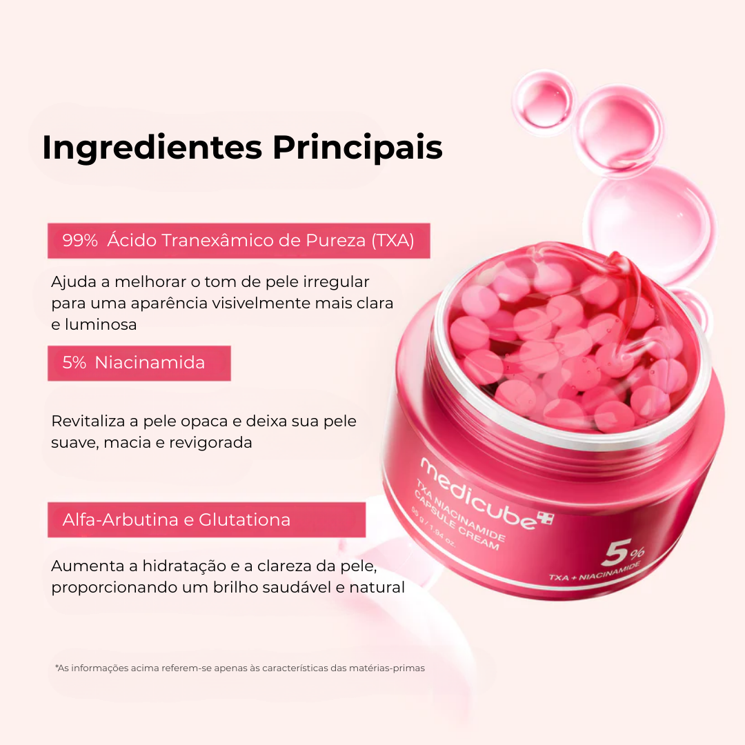Creme Medicube TXA + Niacinamida em Cápsulas
