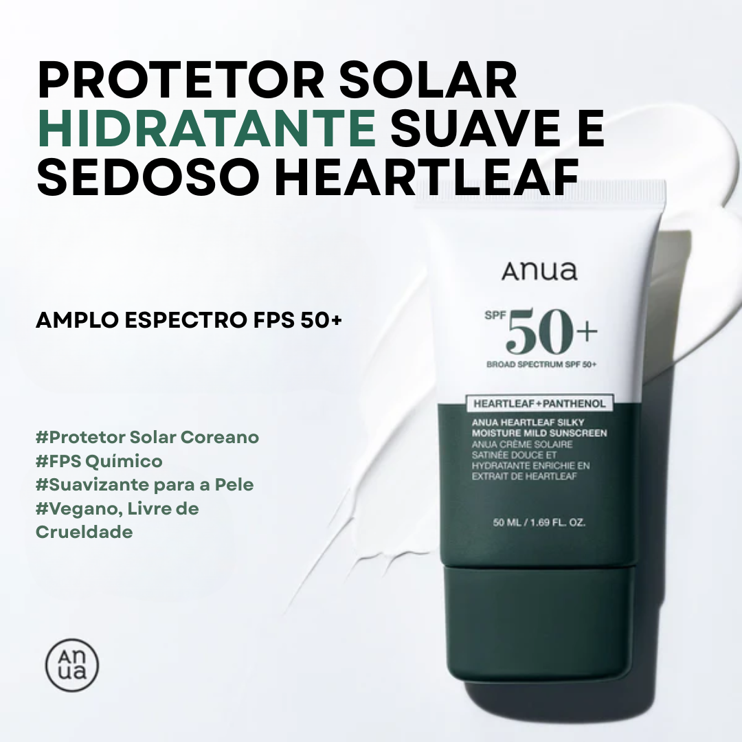 Protetor Solar Anua Suave e Hidratante Heartleaf Silky