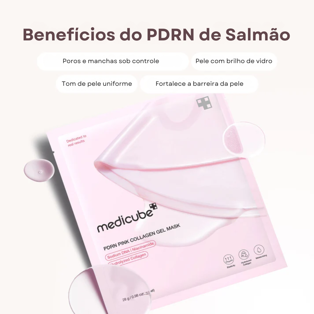 Medicube Máscara Facial de Colágeno Rosa com PDRN | KIT com 4